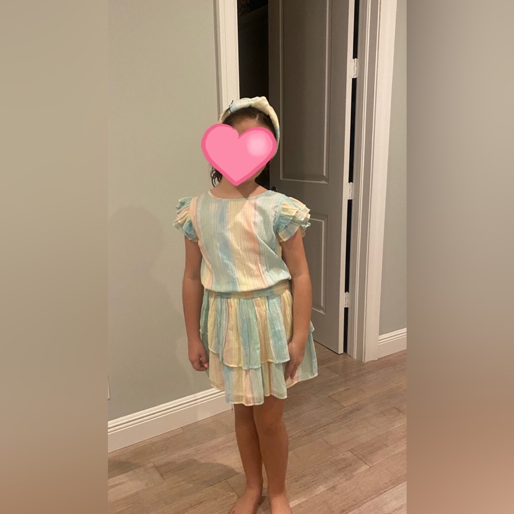 Super cute love shack fancy dress with matching headband
